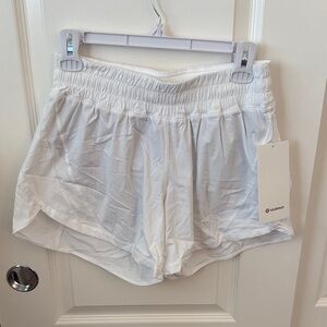 Lululemon Track That MR short - 8 - NWT - white